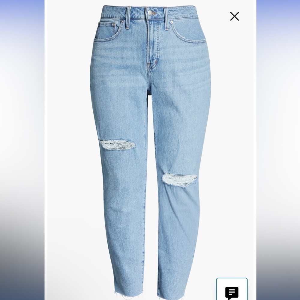 MAKE AN OFFER MADEWELL Perfect Curvy Straight Ankle Jeans
